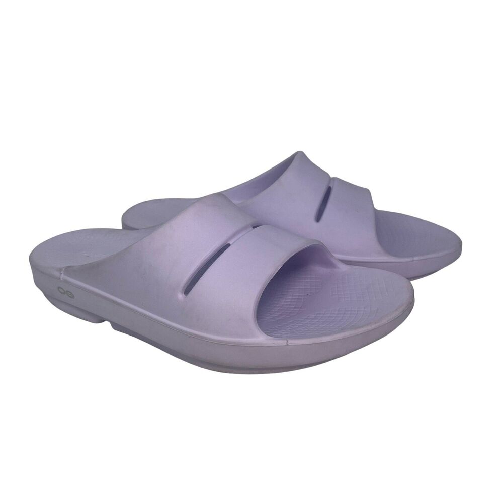 Oofos Ooahh Recovery Slide Athletic Sandals Flip Flops Lavender Purple Women 13
